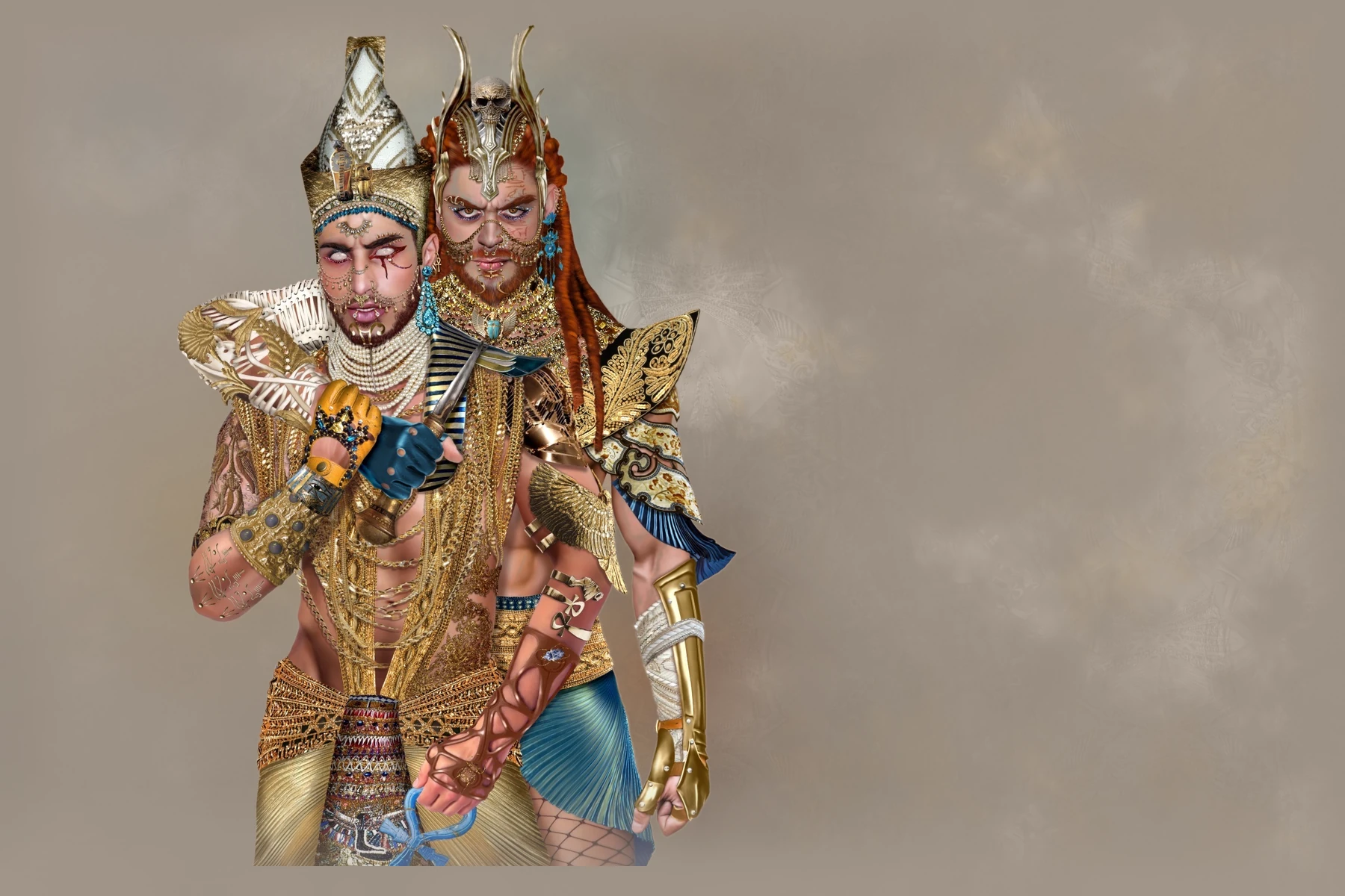 Seth and Horus, selected composition