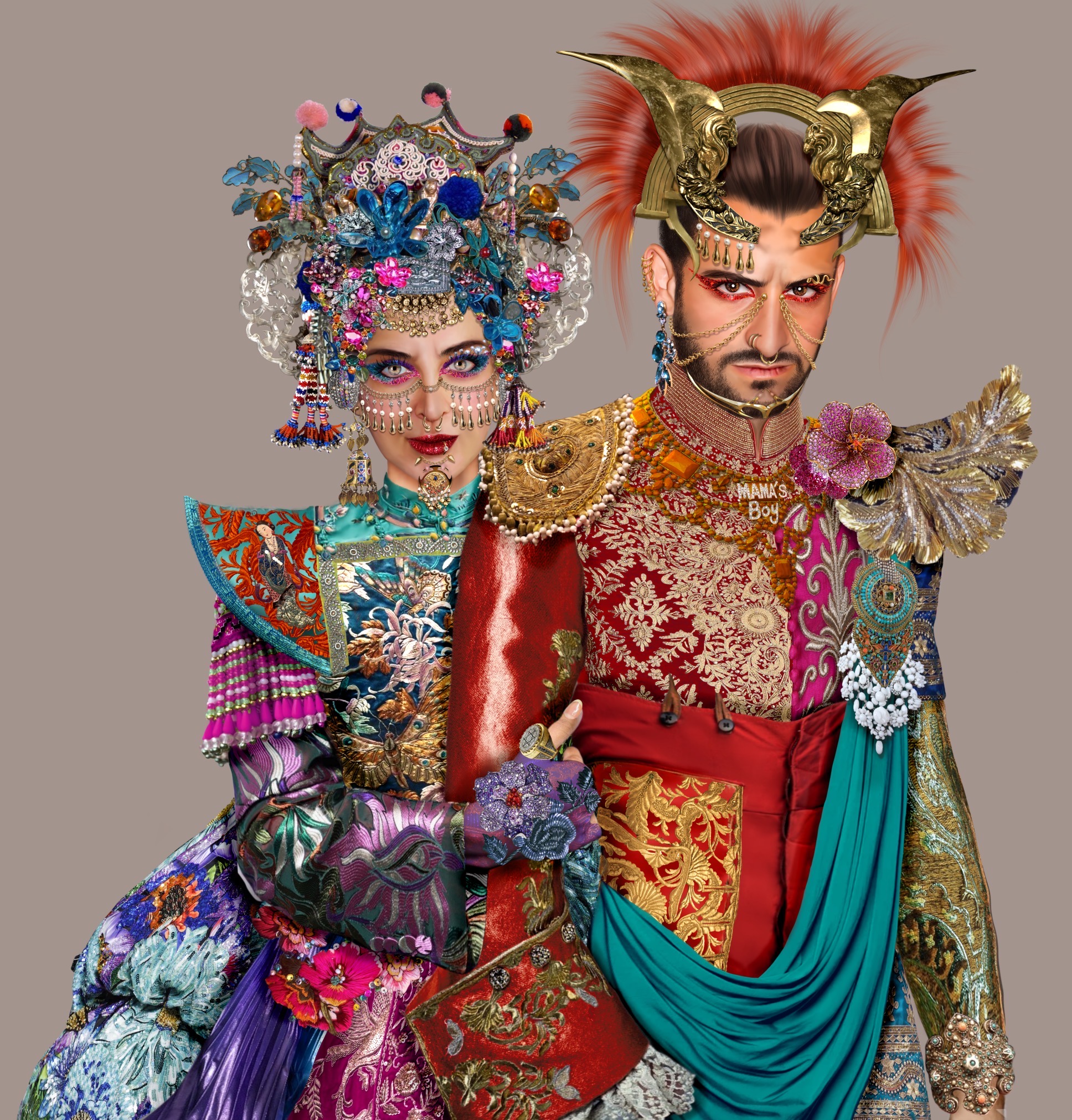 Semiramis and Ninyas — from the Iconic series by Bassam Anouti