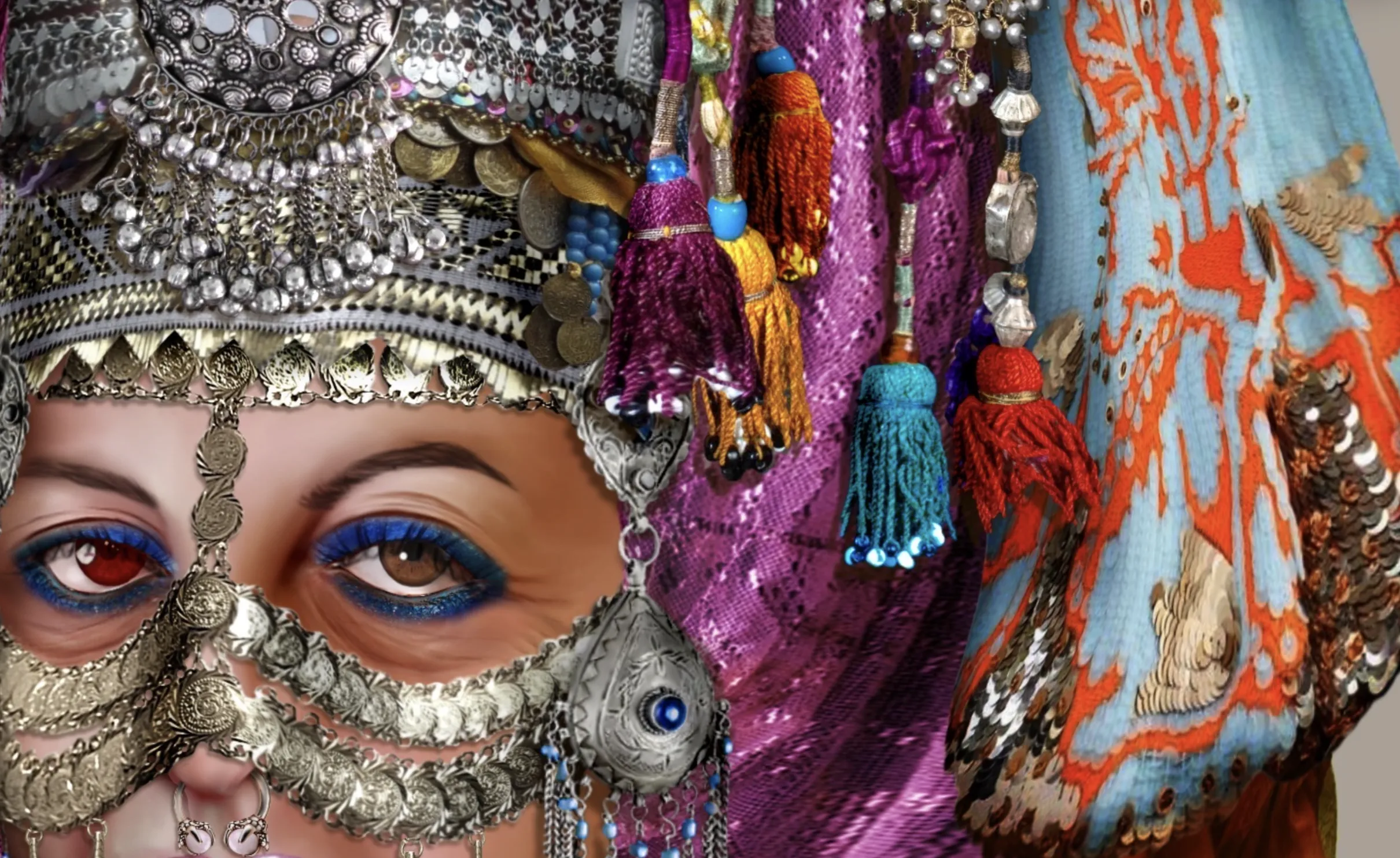 Baba Yaga (detail) — from the Iconic series by Bassam Anouti