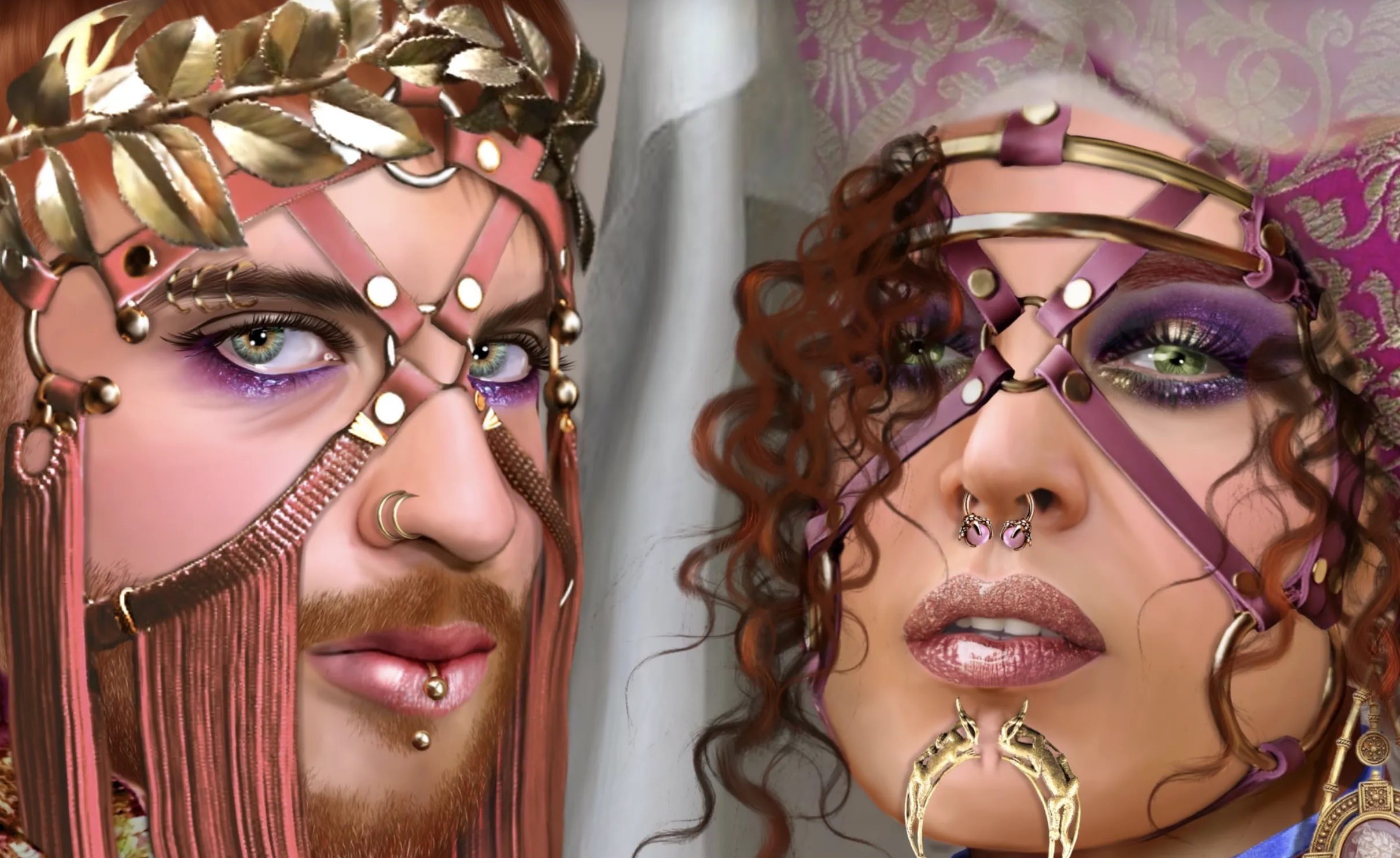 Agrippina and Nero (detail) — from the Iconic series by Bassam Anouti