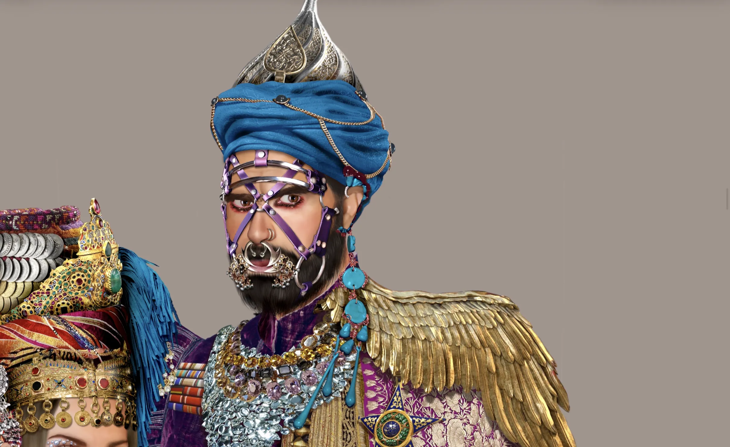 Izz ad-Din Aybak (detail) — from the Iconic series by Bassam Anouti